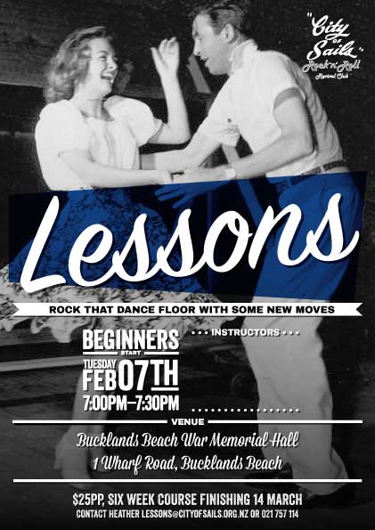 Beginners Lessons Rock 'n' Roll Lessons Flyer